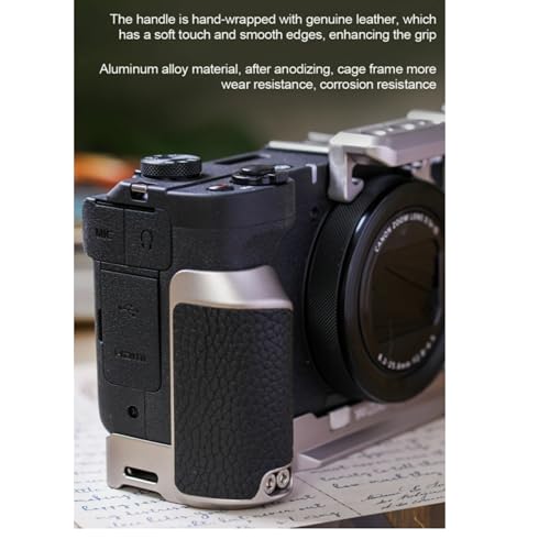 Image of Aluminum Camera Cage for Canon V1 Camera, Video Blogging Accessories (Black)