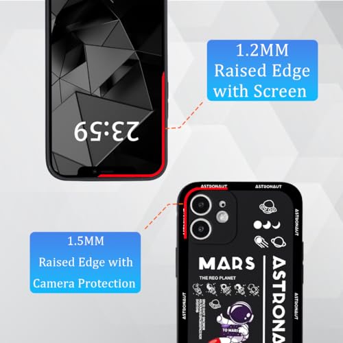 WOFOLE Phone Case for iPhone 11 Case for Boys Girls Cute Cartoon Astronaut Rocket Design Aesthetic Shockproof Designer Cool Compatible with iPhone 11 - image 5