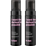 b.tan Ultra Dark Self Tanner Mousse Bundle | I Want The Darkest Tan Possible - Fast, 1 Hour Express Sunless Tanning Foam, Golden Bronzing Glow, Face & Body, No Fake Tan Smell, 6.7 Fl Oz, Pack of 2