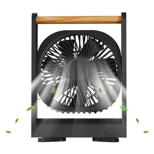 Ventilador portátil, ventilador recargable de 4 velocidades ajustables, circulación de aire de inclinación ajustable de 360 grados, accesorios de cubículo de bajo ruido con potente flujo de aire para
