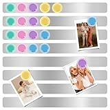 8 Stück Magnetische Memotafel mit 20 Magneten für Büro und Schule, 30x3cm selbstklebende Magnetstreifen, fotowand ohne Rahmen, Eisenbrett, Anzeigetafel, Pinnwand für Kalender und Dokumente