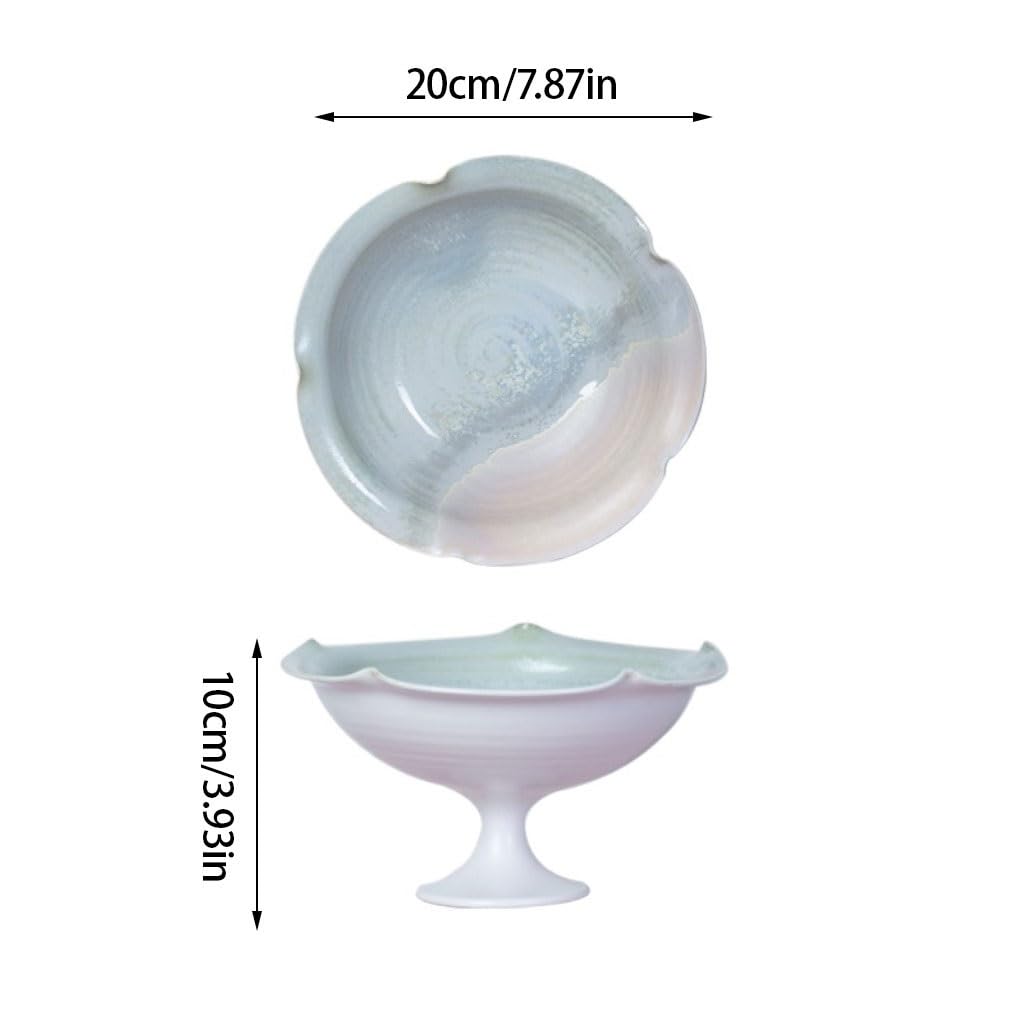 Talerz z owocami Kosz na owoce Taca na warzywa Kreatywny talerz na owoce na wysokiej stopce Ceramiczny talerz na sałatkę Ręcznie robiony talerz na herbatę Salon Talerz na przekąski orzechowe Talerz n