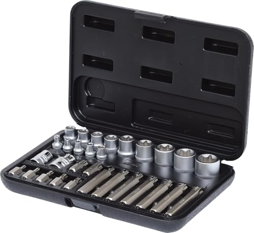 KS TOOLS 911.4301-1 Coffret de douilles et d'embouts KS, 30 pièces - 14 Torx 30 mm + 75 mm - One Size