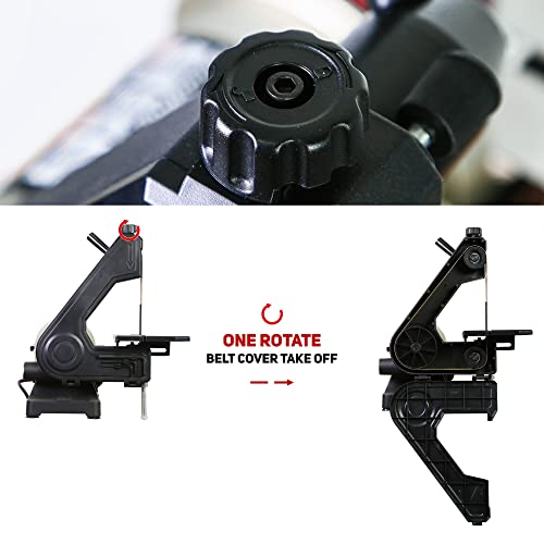 Bucktool 1X30 Inch Bench Belt Sander With 5 Inch Disc With Wrench Storage And Easy Belt Cover Off, 1/3Hp Direct Drive Benchtop Belt Disc Sander #TOP3