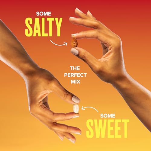 Image of SkinnyDipped Salty + Sweet Maple Almond Crunch, Healthy Snack, Plant Protein, Gluten Free, 4 oz Resealable Bags, Pack of 5