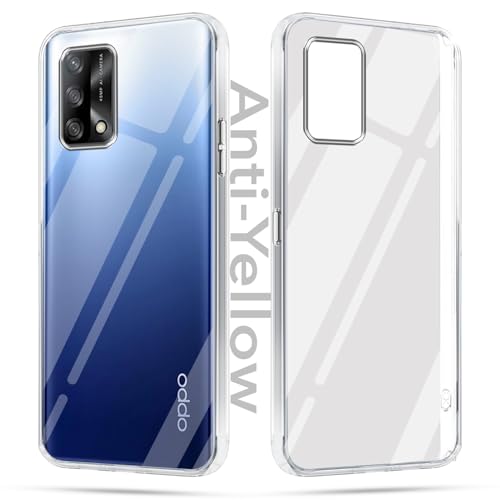 Image of Jkobi Lifetime Anti-Yellow Clear Back Cover Case for Oppo A74 4G (Sleek Hard Crystal | Shockproof and Camera Protection)
