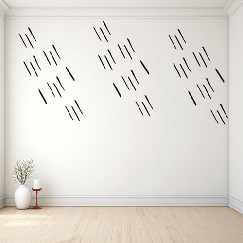192 stickers vinilo irregulares para pared negro miniatura 3