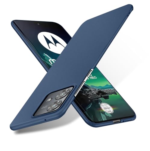 Bastmei für Motorola Moto Edge 40 Neo Hülle Ultraleicht Ultradünn Kratzfest rutschfest Kameraschutz Mattierte Textur Hart PC Handyhülle Hülle für Motorola edge40 neo 6 55 Zoll (Blau)