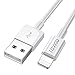 Produktbild RAVIAD iPhone Ladekabel, Lightning Kabel 2M [MFi Zertifiziert] iPhone Kabel Kompatibel mit iPhone 13/12/11/11 Pro/XS/XS Max/XR/X/8/8 Plus/7/7 Plus/6s/6/6 Plus/5S/5/SE 2020, Mini/Air/Pro - Weiß