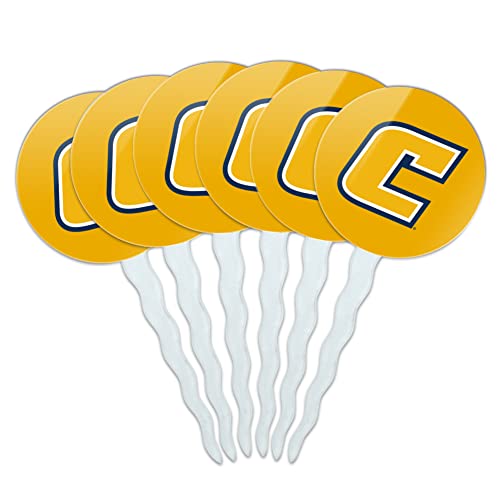 University of Tennessee at Chattanooga Secondary Logo Cupcake Picks Toppers Decoration Set of 6