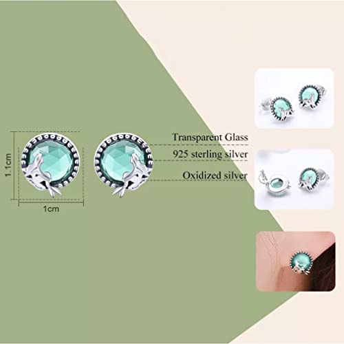 Boucles d'oreilles à tige vert clair légères pour oreilles sensibles