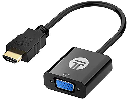 WE LOVE TEC HDMI to VGA (Black) HDMI Male to VGA Female Adapter Compatible with Laptop, Desktop, Computer, PC, Projector, HDT, Monitor, Chromebook and More