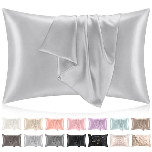 Softhour Satin Pillowcase with Zipper, Standard 20 x 26 inch