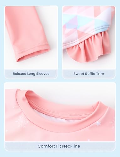 Disney Mickey and Friends Girl Two Piece Long Sleeve Swimsuit Rashguard Bathing Suit3