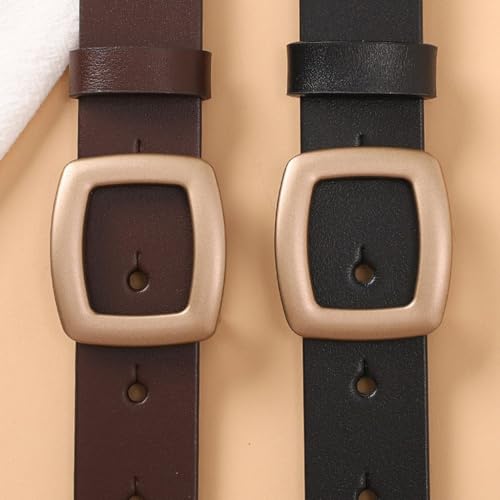 Women's Cowhide Belt Smooth Buckle Fashion Belt for Skirt Jeans Waist Width 2.80cm Gifts for Women3