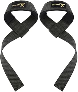 ihuan Lifting Straps Wrist-Straps for Weightlifting: 21'' Deadlift Straps for Men and Women | Gym Workout Straps with Hand Straps for Weight Lifting | Deadlifting | Exercise | Training