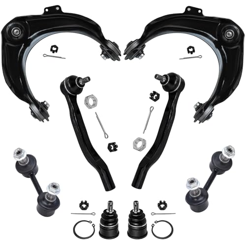 Image of Detroit Axle - 8pc Front End Suspension Kit for Acura CL TL Honda Accord, 2 Upper Control Arms w /Ball Joints, 2 Lower Ball Joints, 2 Outer Tie Rods, 2 Sway Bar Links Replacement