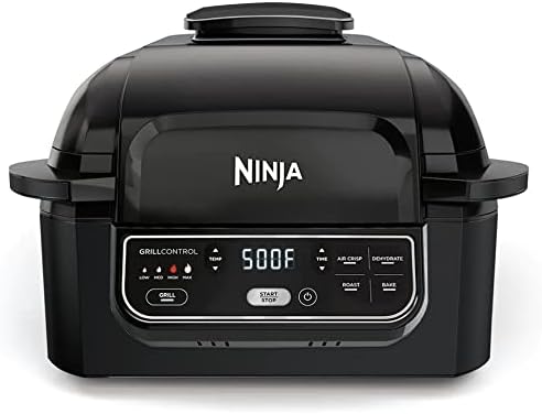 Ninja AG302H Foodi 5-in-1 Indoor Grill with Air Fry, Roast, Bake & Dehydrate (Black)