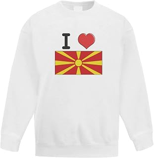 Azeeda 'I Love Macedonia' Kid's Sweatshirt/Jumper (14-15 Years) (KW00086142)