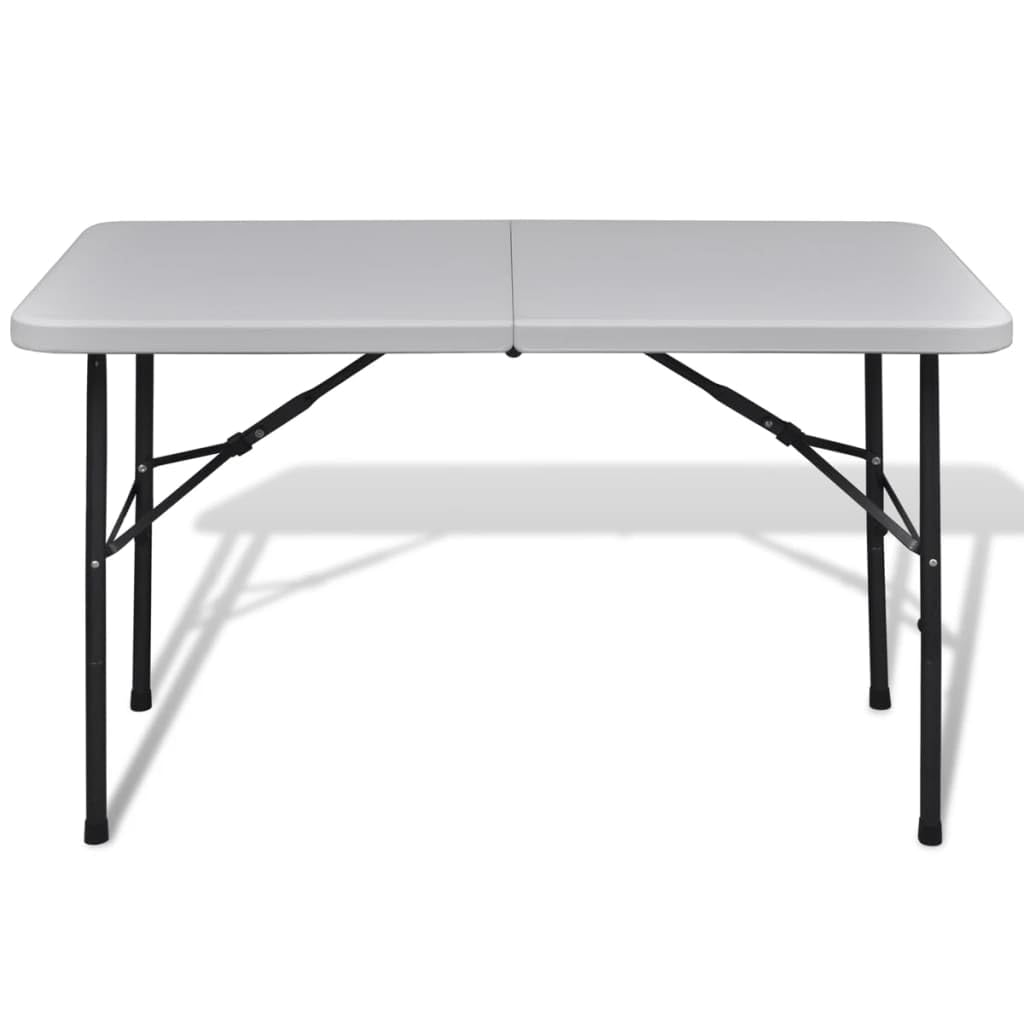 Lechnical Tavolo Pieghevole da Giardino 122 cm in HDPE Bianco,Tavolo da Giardino,Tavolo per Esterni,Tavolo da Giardino Esterno -41568