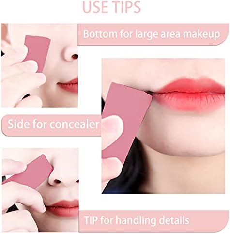 72 PCS Make Up Sponges, VEGCOO Cosmetic Sponge Wedge Foundation Beauty Tool, Reusable Triangle Shape Makeup Blender Nail Art Sponge for Powder Cream Liquid