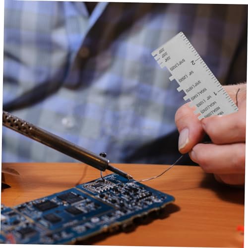 Juego de 2 Calibradores de Grosor de Cable de Acero Inoxidable para Medición Precisa de Metal, Medidor Doble para Soldadura, Inspección de Láminas y Alambres para Manualidades y Proyectos DIY miniatura 2