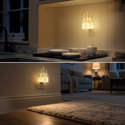Image of DORESshop Night Lights Plug into Wall,3D Printed Castle Night Light