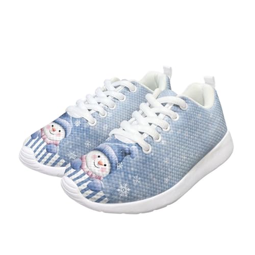 Christmas Kids Sneakers Girls Boys Running Shoes Breathable Mesh Indoor Training Sneaker Lightweight Outdoor Sports Shoes for Little Kid Size11.5-13/ Big Kids Size1-34