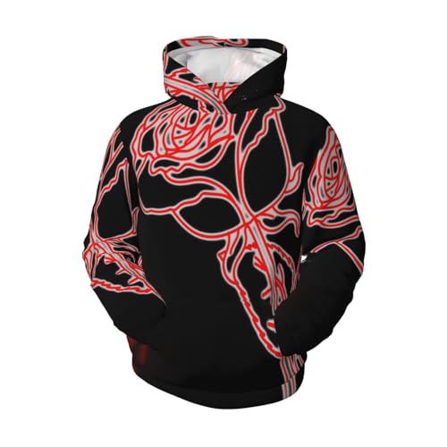 Red Rose Boy, Girls Sports Shirt Youth Pullover Fashion Hooded Sweatshirt4