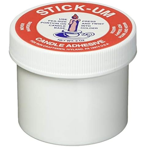 Fox Run Stick-Um Candle Adhesive 2 Ounces Holds Candles Straight Cover