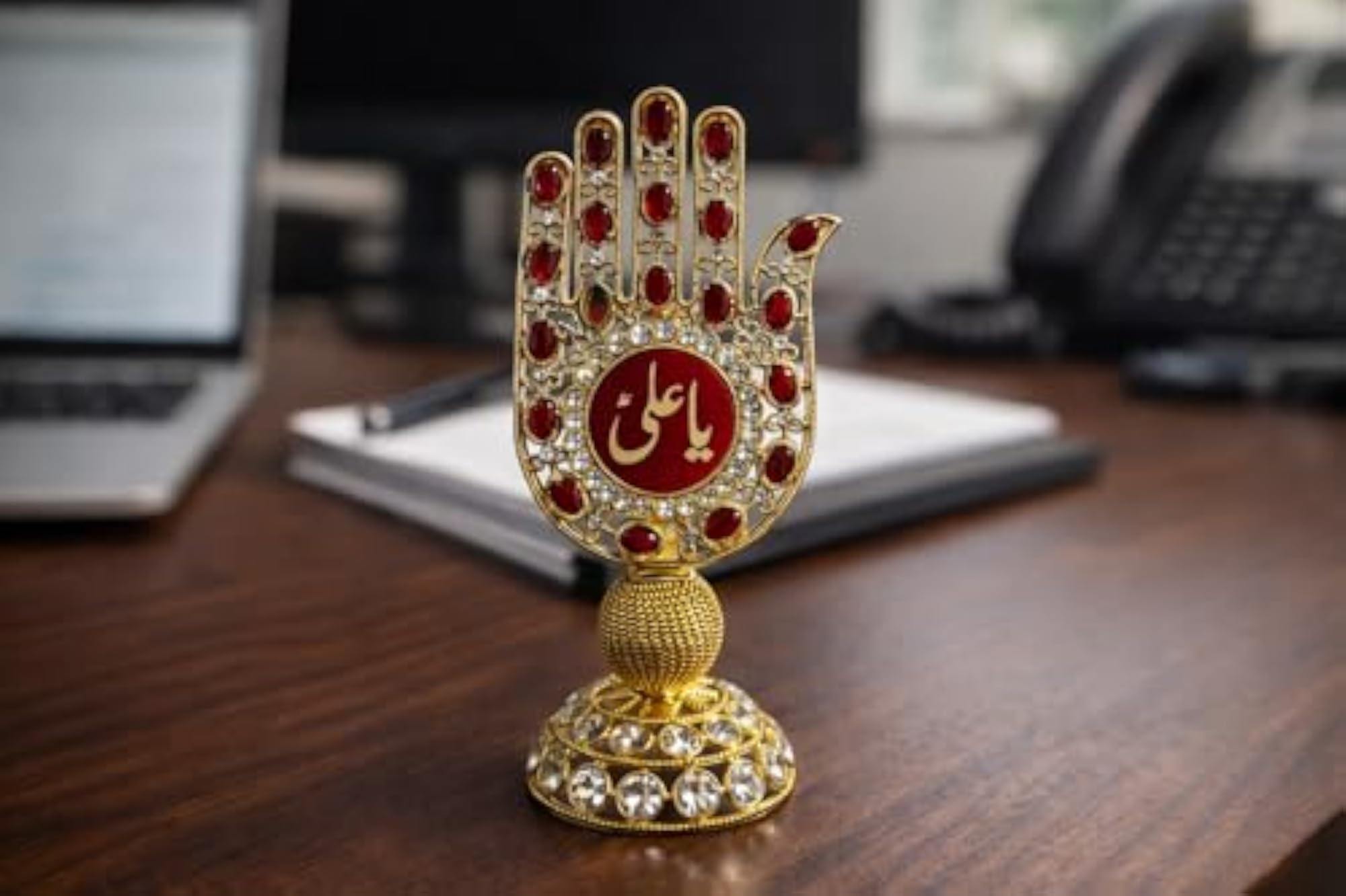 Golden Panja Table Stand, Office Decor Item