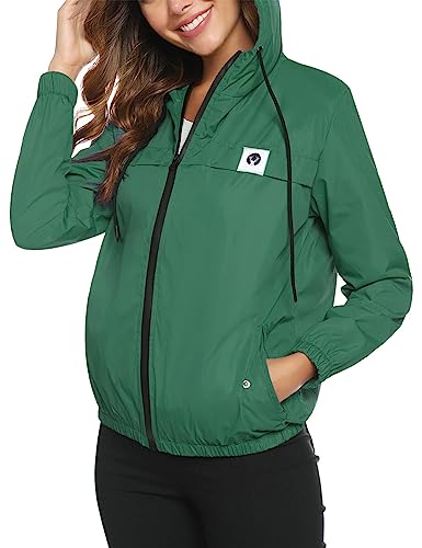 Chubasqueros Mujer Chaqueta Impermeable Abrigo Manga Larga Outdoor Deporte Cortavientos Impermeables Chaqueta Con Capucha Cortavientos Para Senderismo Camping
