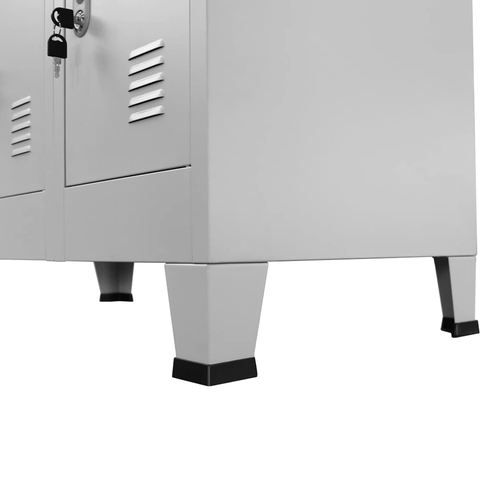 Armario Taquilla Metalico, Armarios de Almacenaje, Taquillas Vestuarios, Taquillas de Acero, con 12 Puerta con Cerradura y 12 Compartimentos, Gris 90x45x180 cm