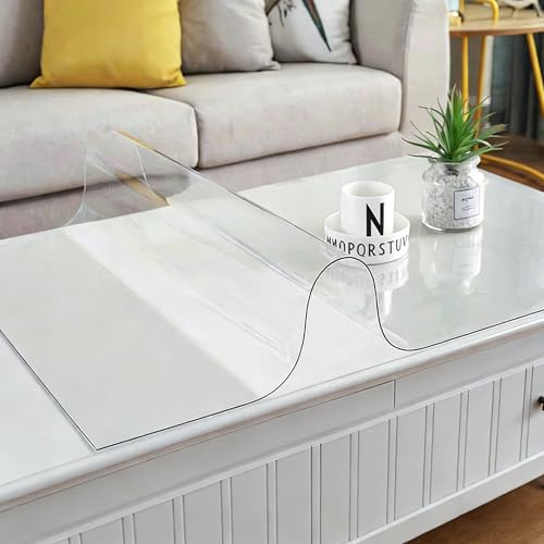 Protège les rayures avec la nappe de protection transparent pour table rectangulaire