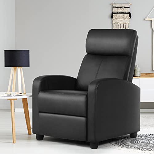 image for Yaheetech Home Theater Seating PU Leather Recliner Chair Modern Single