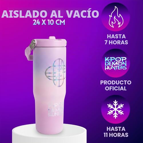 Botella reusable KPop Demon Hunters de acero inoxidable resistente con doble aislamiento 5