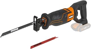 WX500.9 Cordless Reciprocating Saw 20 V - Battery Saw for Cutting Wood, PVC, Steel etc. - Adjustable Base Plate, Variable Speed - Without Battery and Charger