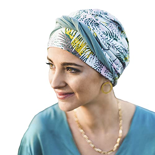 CAREBELL Foulard oncologique CONFORT Palms en bambou pour la perte des cheveux Headwear Cover