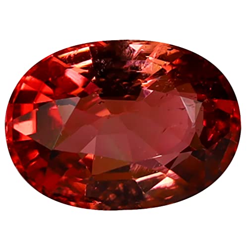 Tourmaline orange rose naturelle en vrac de 2.87 ct taille ovale 11x8mm non chauffée