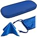 MyEyeglassCase Hard eyeglass case for men | Slim eyeglass case | kids glasses case | Reading Glasses Case | small & protective (S5 Rough Blue)