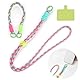 Handykette Set 2 farbige Handyhalsketten und Handyarmbänder in klarer Pastellblau und Rosa für sicheren Halt und stilvolles Tragen am Hals und Handgelenk ideal für unterwegs