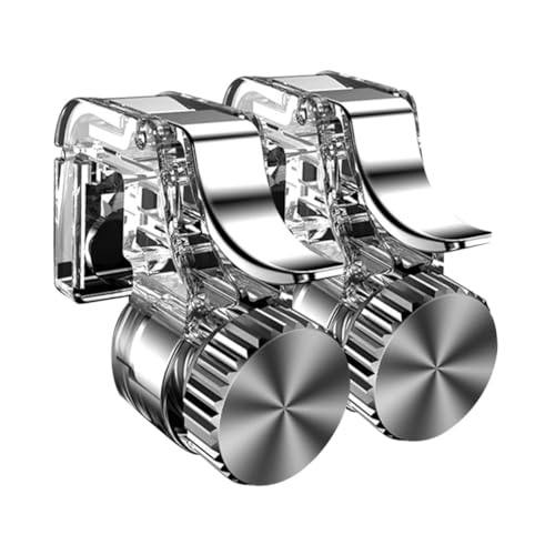 Kisangel Controller Trigger per Giochi Mobile Rs Accessori Gaming in Metallo Trasparente Resistenti e Precisi per Migliorare Mira e Comfort Compatibili con Smartphone per Fps e Sparatutto