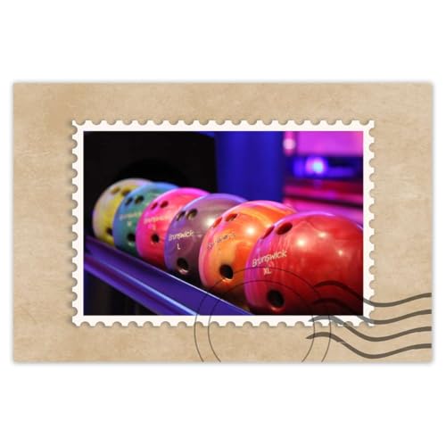 Poster photo boules de bowling 120x80cm pour déco salon moderne