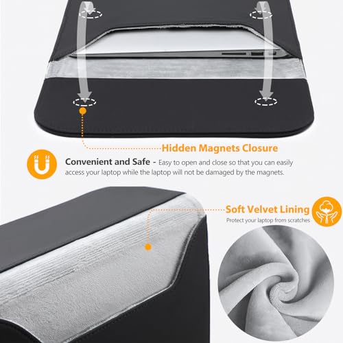 HYZUO 15 Inch Laptop Sleeve Case Bag for MacBook Air 15 M5 A3448 M4 A3241 M3 A3114 M2 A2941 2026-2023 - Image 4