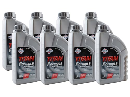 Aceite de motor 5W-30 Titan Formula High Mileage 8 cuartos