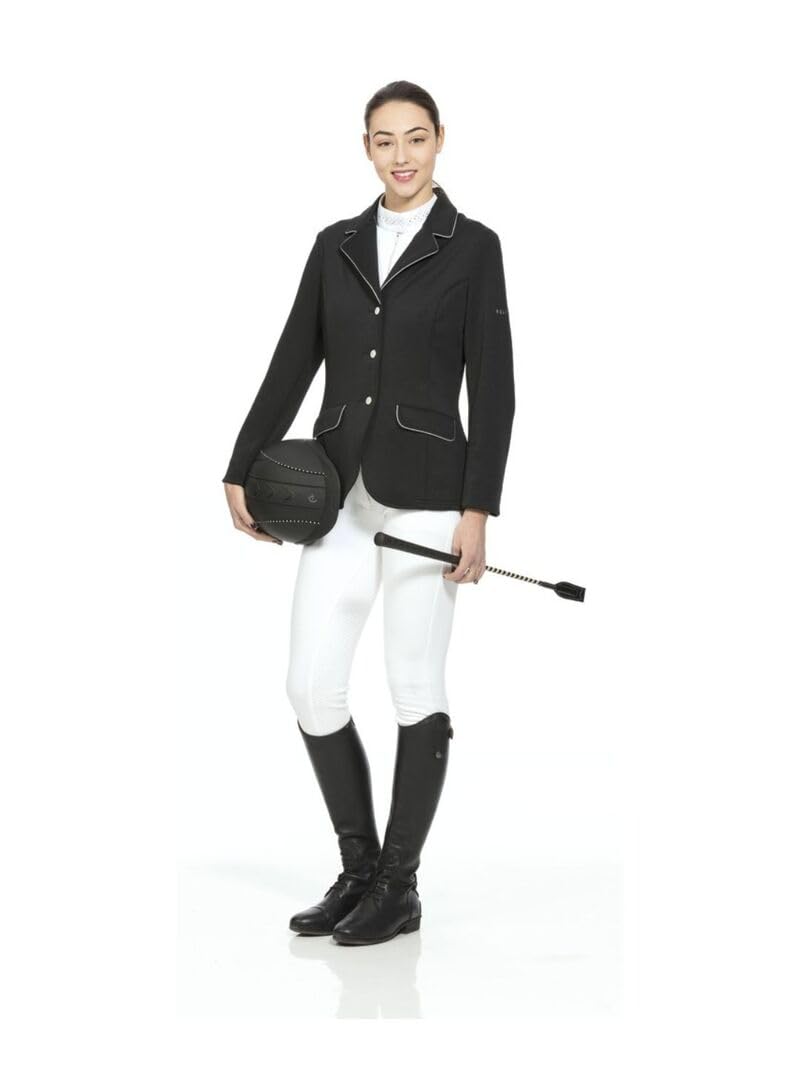 Equi-Theme/Equit'M 988481242 Soft Classic Chaqueta de competición, Unisex Adulto, Ribete Negro/Gris, Talla única