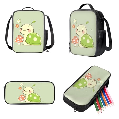 Snail Toddler Girl Bookbag with Lunch Box Kindergarten/Preschool Backpack Lunch Bag 1-3/2-4 Toddler Kids Back Pack Lunchbox Pencil Pen Box3