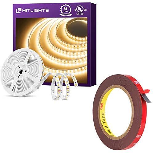 Tira de LED blanca cálida HitLights 16.4 pies 3000K miniatura 1