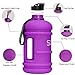 SOCOO 2.2 Litre Half Gallon Water Bottle Leakproof BPA FREE workout water bottle large Sport Jug with handle and Carrying Loop for fitness Gym 75 ounce wide mouth portable water jug (Dark Purple)