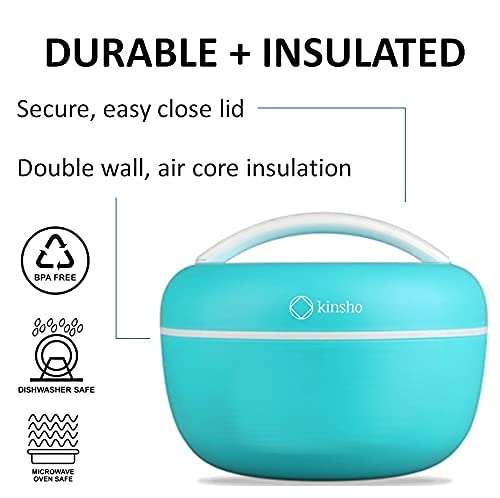 Salad Container Bento Bowl For Lunch | Lunch-Box To-Go Containers For Adults Kids | Meal Prep Kit With Lid Fits Big Salads For Women, Teens | Utensils Dressing Cup Bpa-Free, Blue #TOP3